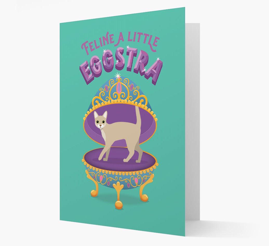 Feline a little Eggstra: Personalised {breedCommonName} Card