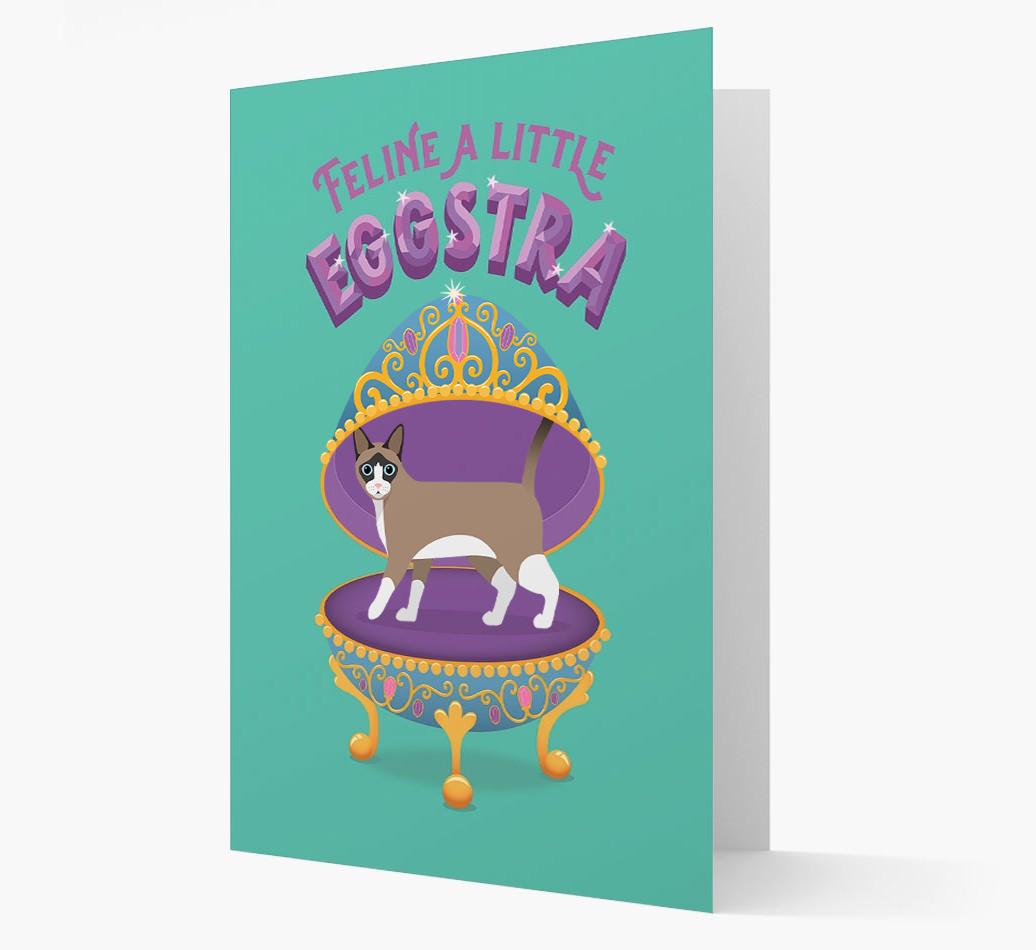Feline a little Eggstra: Personalised {breedCommonName} Card