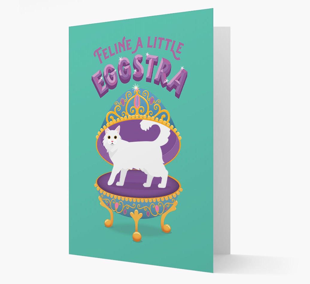 Feline a little Eggstra: Personalised {breedCommonName} Card