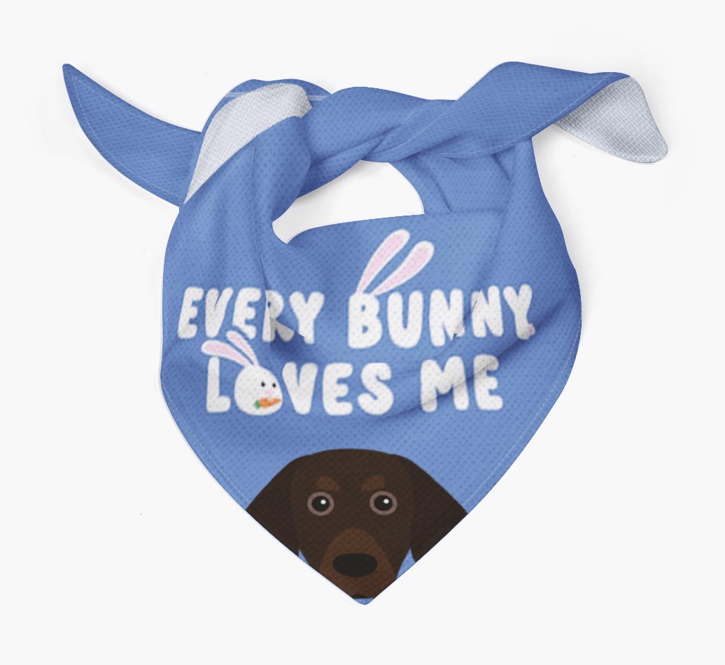 Every Bunny Loves Me: Personalized {breedFullName} Bandana