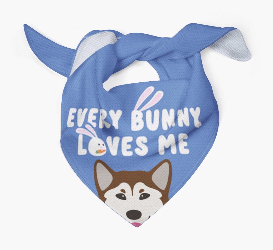 Every Bunny Loves Me: Personalized {breedFullName} Bandana
