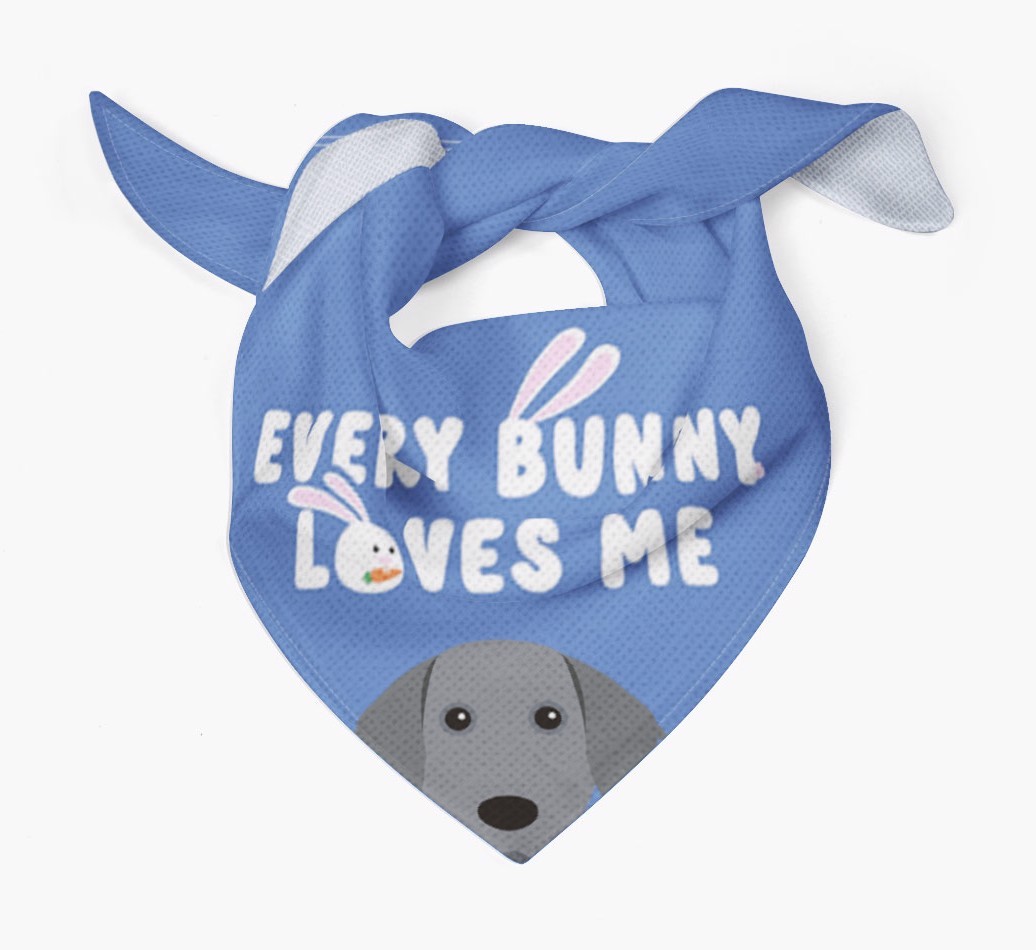 Every Bunny Loves Me: Personalized {breedFullName} Bandana