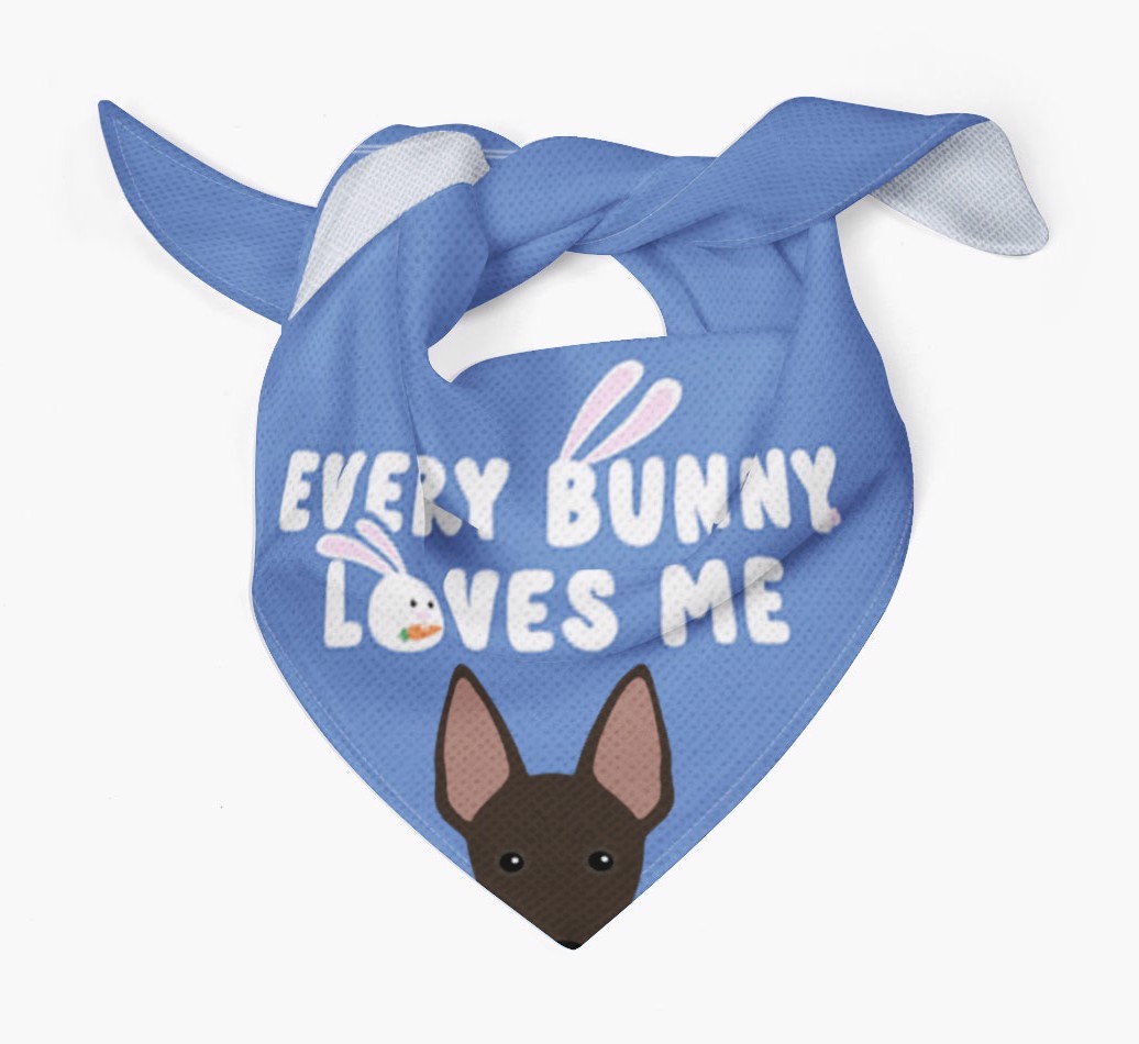 Every Bunny Loves Me: Personalized {breedFullName} Bandana
