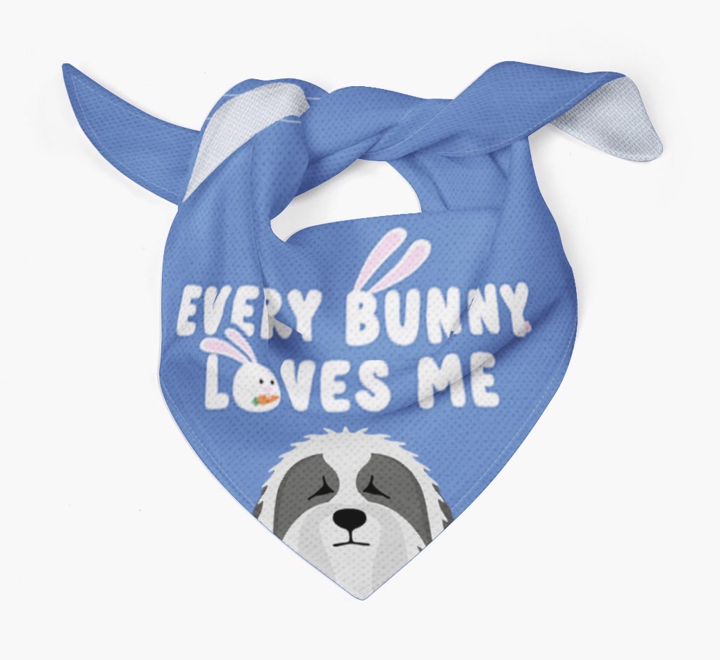 Every Bunny Loves Me: Personalized {breedFullName} Bandana