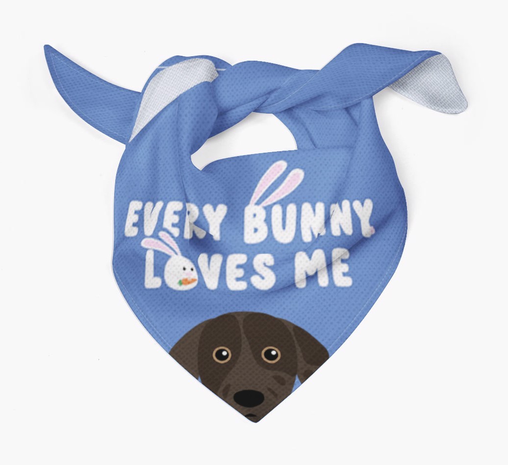 Every Bunny Loves Me: Personalized {breedFullName} Bandana