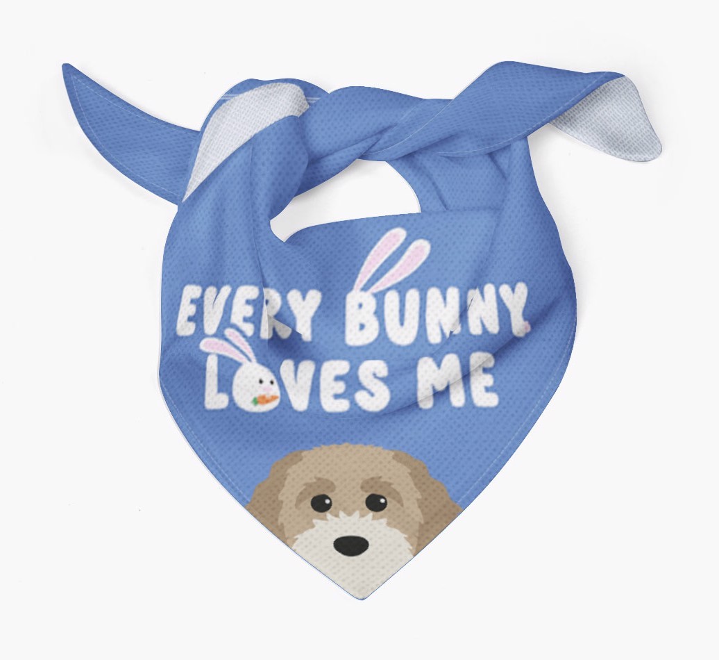 Every Bunny Loves Me: Personalized {breedFullName} Bandana