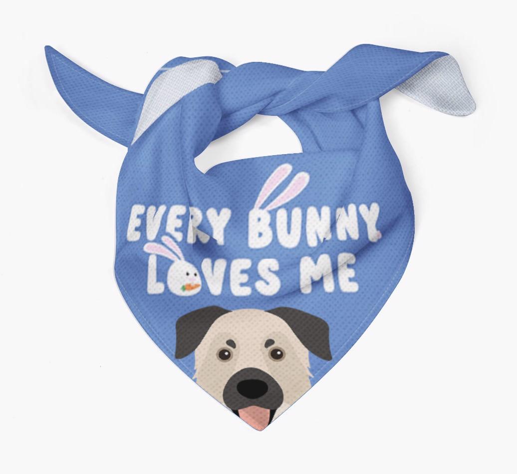 Every Bunny Loves Me: Personalized {breedFullName} Bandana