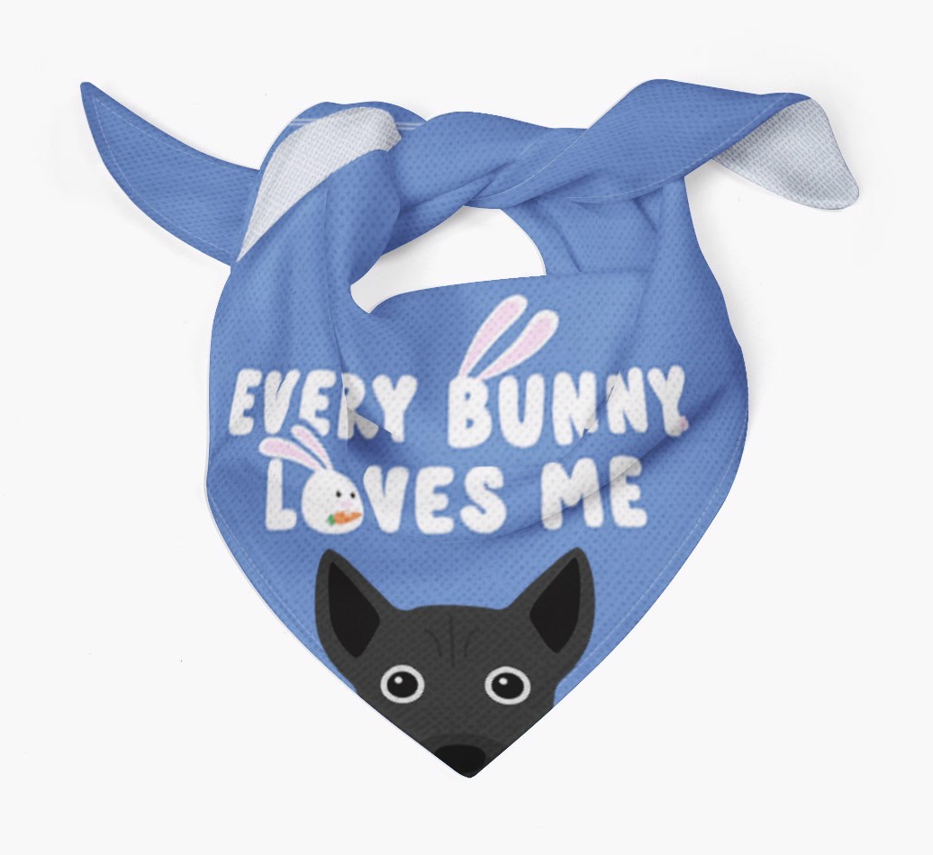 Every Bunny Loves Me: Personalized {breedFullName} Bandana