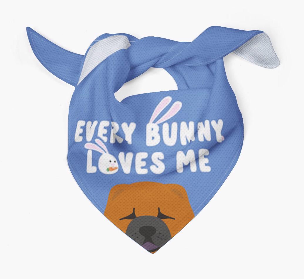 Every Bunny Loves Me: Personalized {breedFullName} Bandana