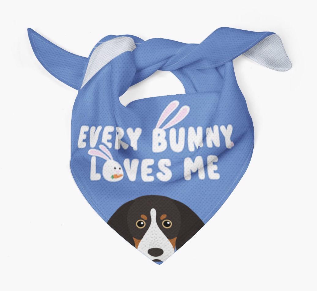 Every Bunny Loves Me: Personalized {breedFullName} Bandana