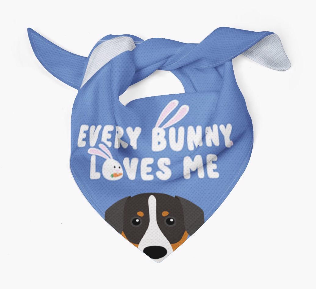 Every Bunny Loves Me: Personalized {breedFullName} Bandana