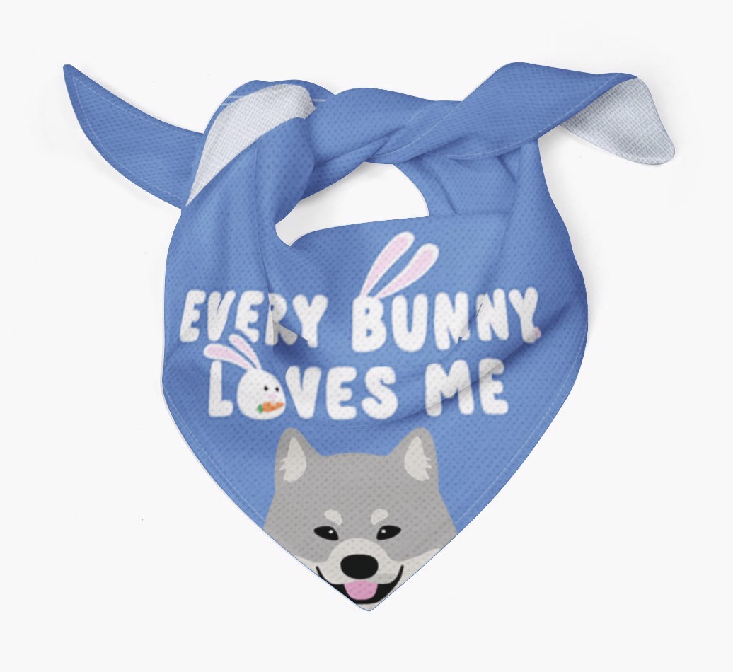 Every Bunny Loves Me: Personalized {breedFullName} Bandana