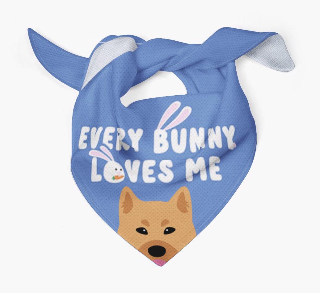 Every Bunny Loves Me: Personalized {breedFullName} Bandana