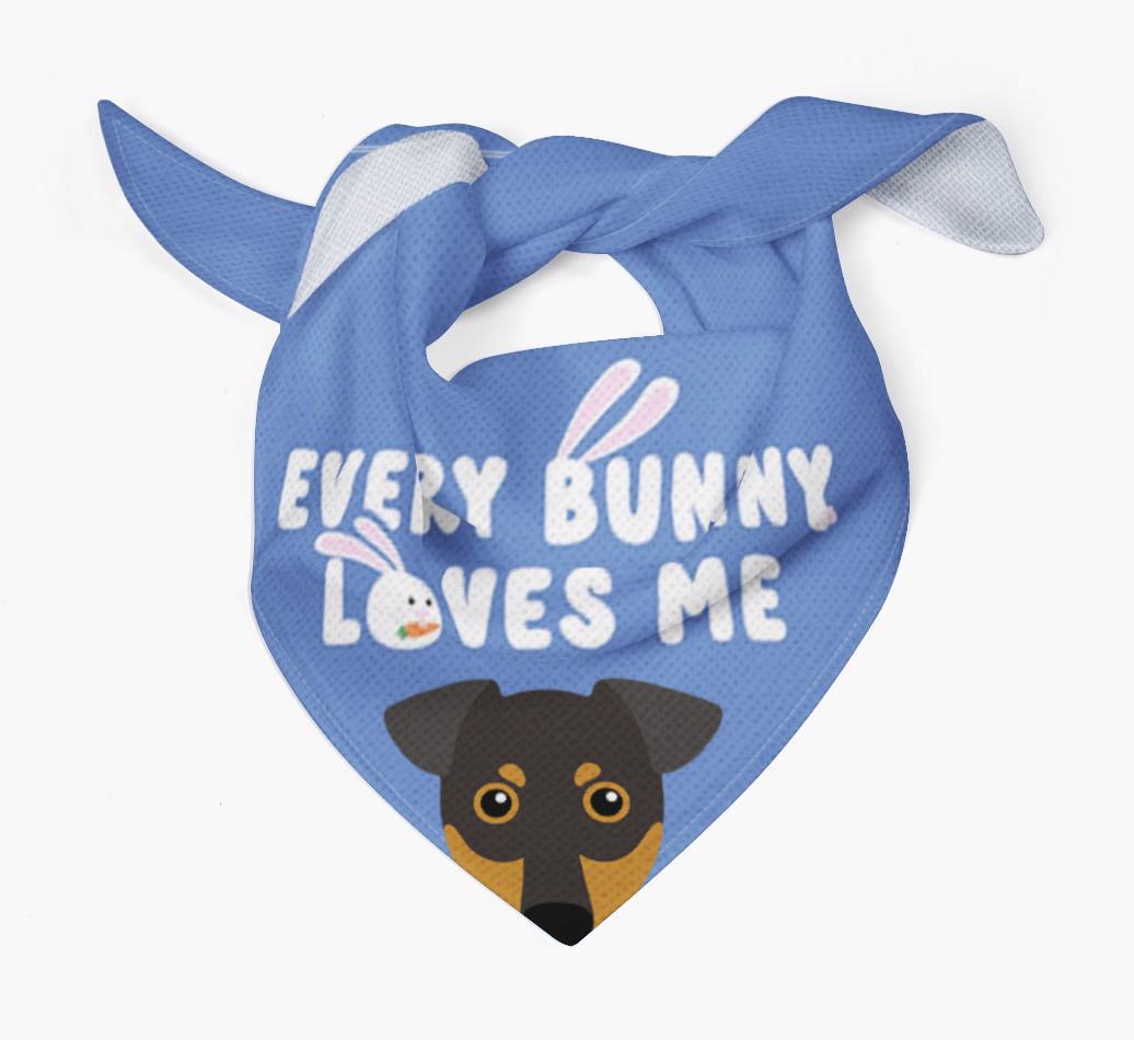 Every Bunny Loves Me: Personalized {breedFullName} Bandana
