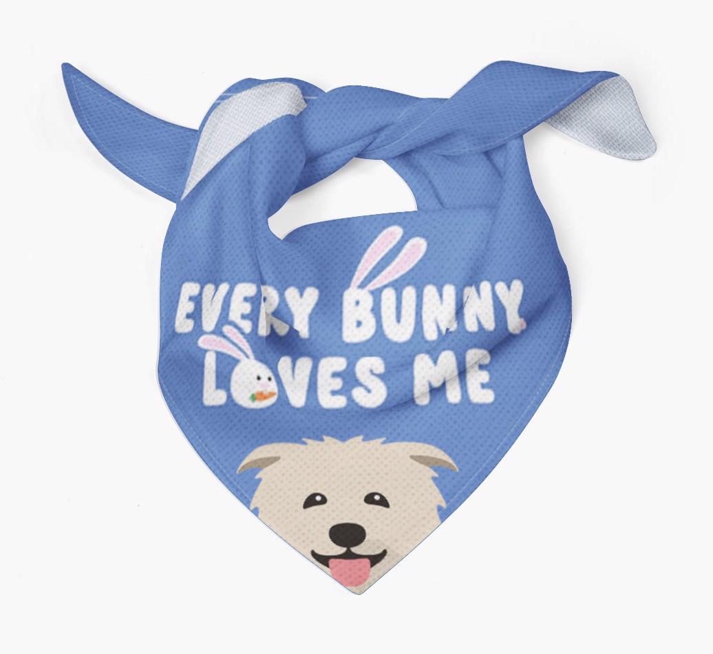 Every Bunny Loves Me: Personalized {breedFullName} Bandana