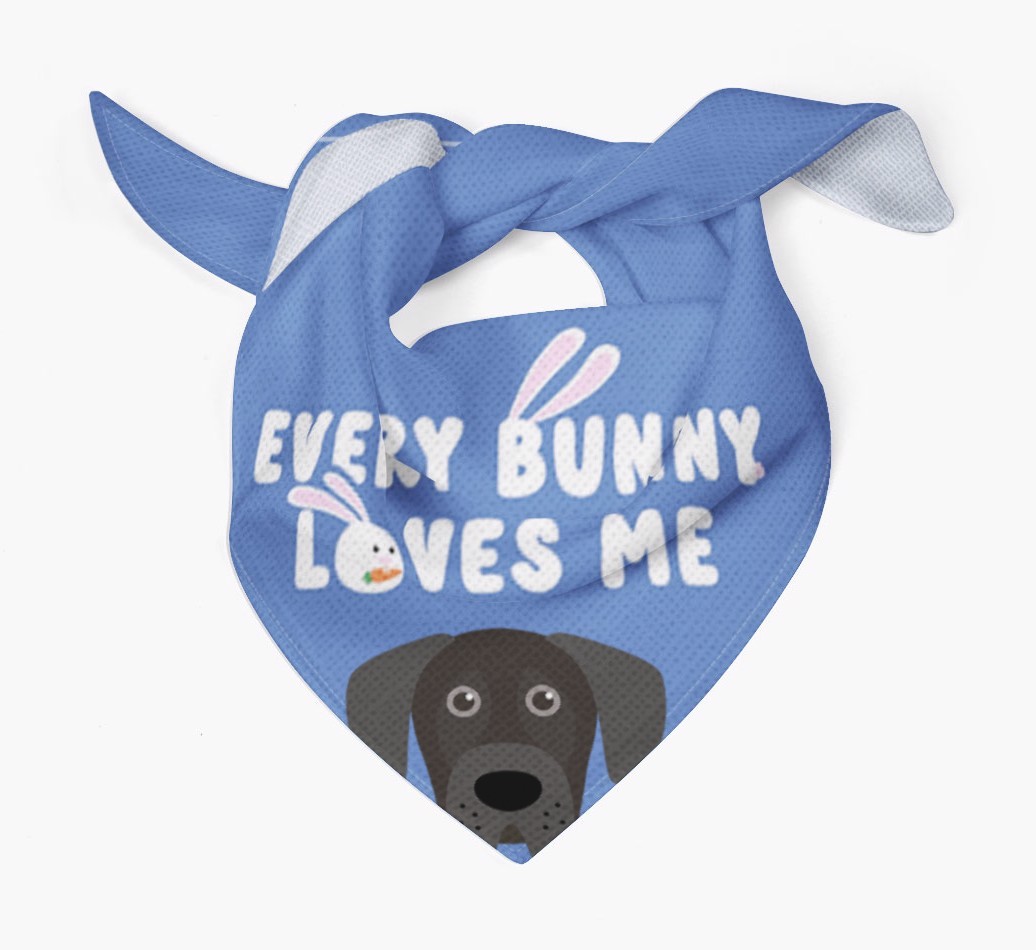 Every Bunny Loves Me: Personalized {breedFullName} Bandana