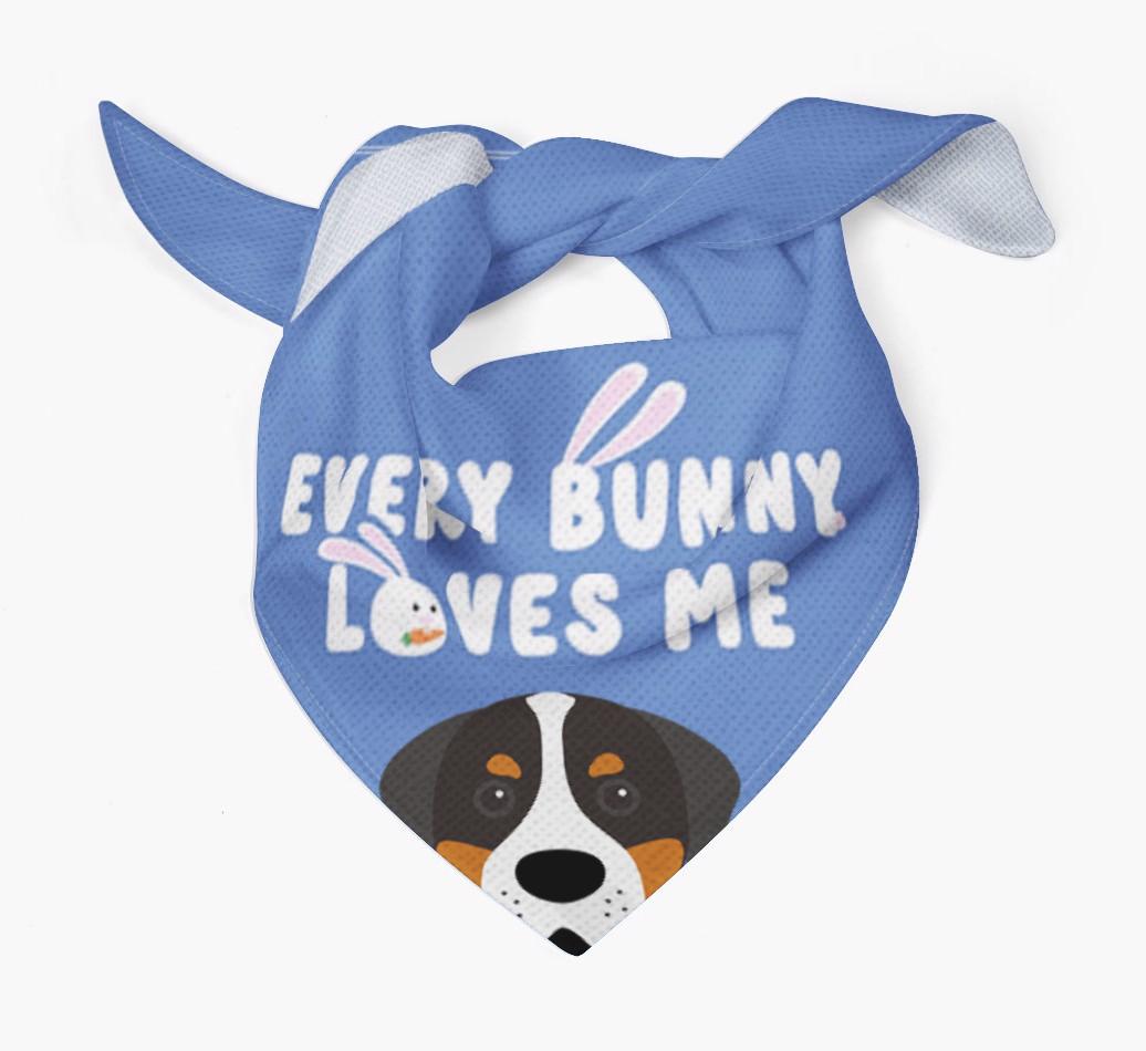 Every Bunny Loves Me: Personalized {breedFullName} Bandana