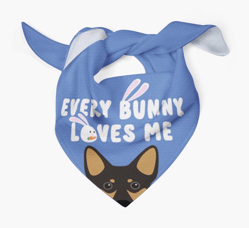 Every Bunny Loves Me: Personalized {breedFullName} Bandana