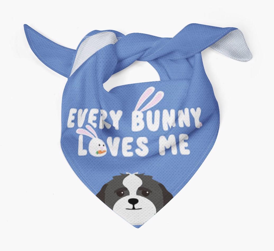 Every Bunny Loves Me: Personalized {breedFullName} Bandana