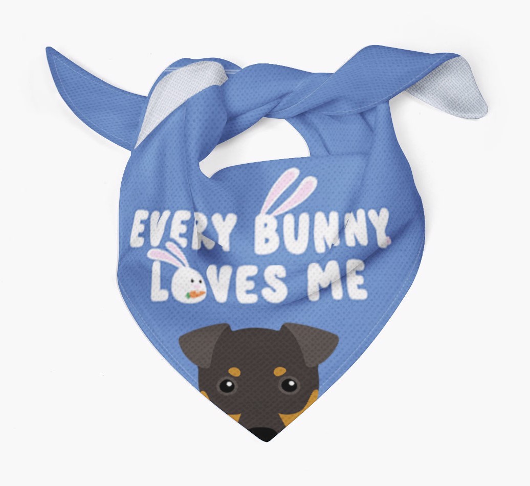 Every Bunny Loves Me: Personalized {breedFullName} Bandana
