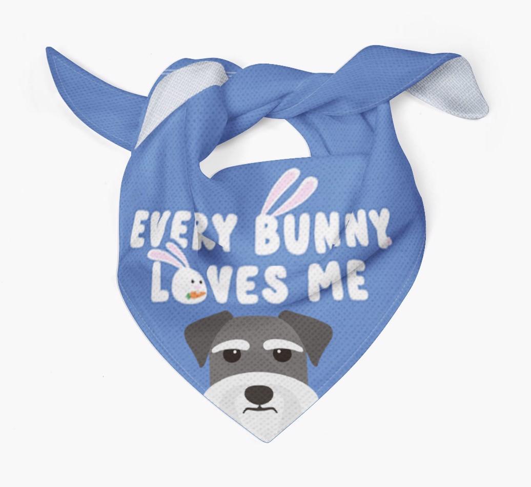 Every Bunny Loves Me: Personalized {breedFullName} Bandana