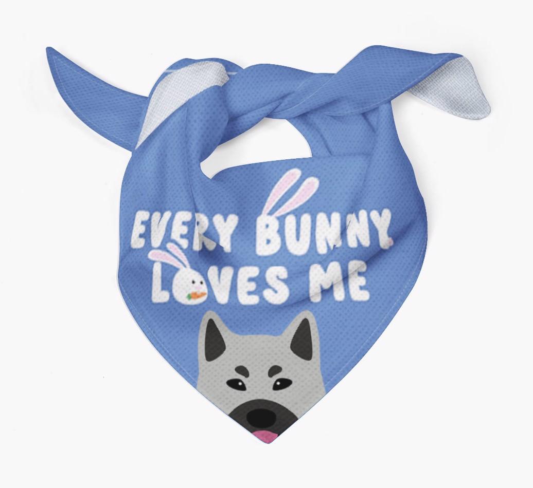 Every Bunny Loves Me: Personalized {breedFullName} Bandana