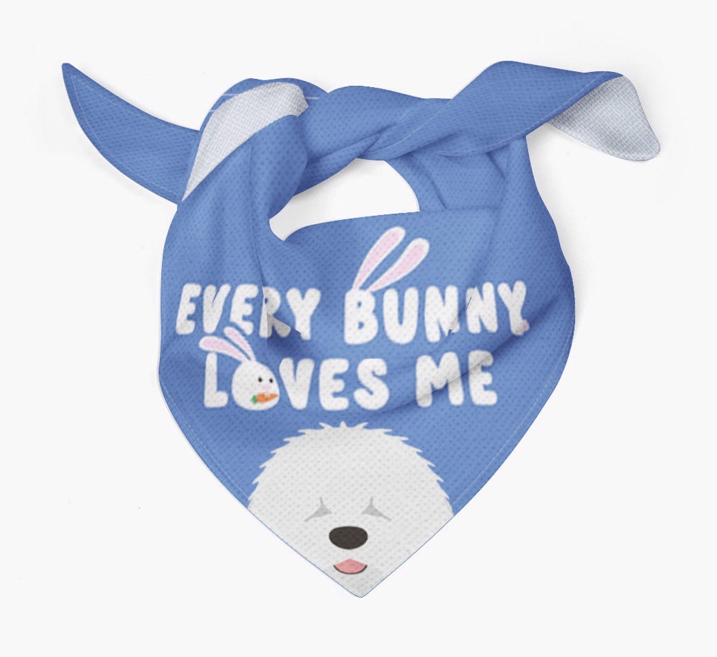 Every Bunny Loves Me: Personalized {breedFullName} Bandana