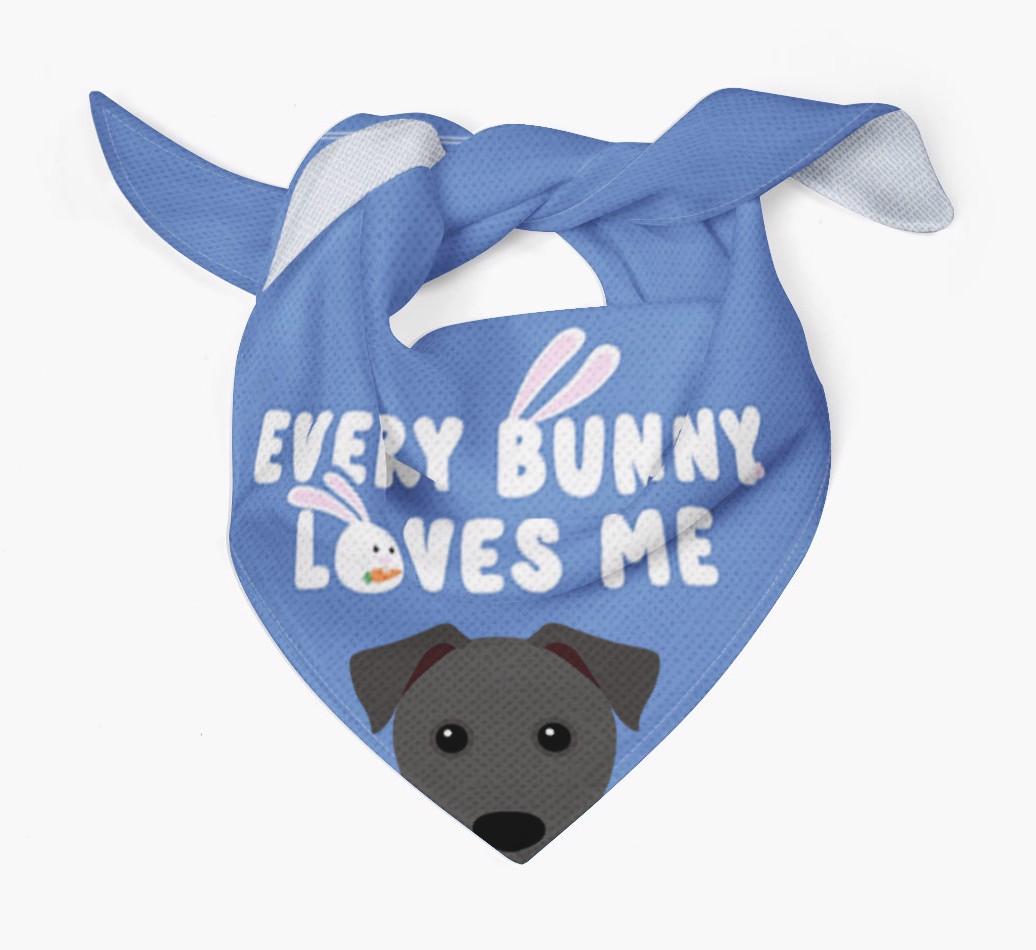 Every Bunny Loves Me: Personalized {breedFullName} Bandana