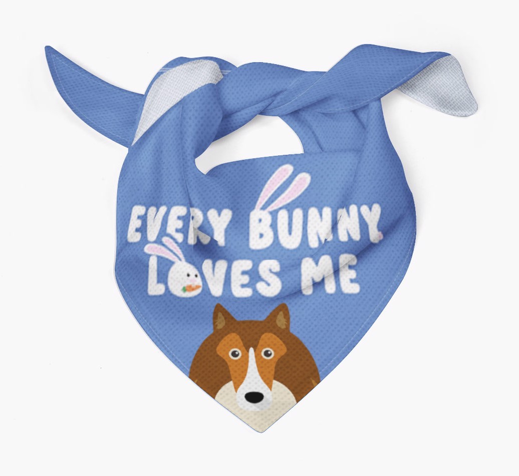 Every Bunny Loves Me: Personalized {breedFullName} Bandana