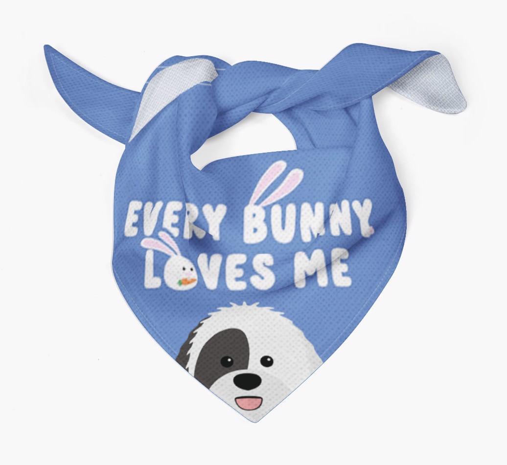 Every Bunny Loves Me: Personalized {breedFullName} Bandana
