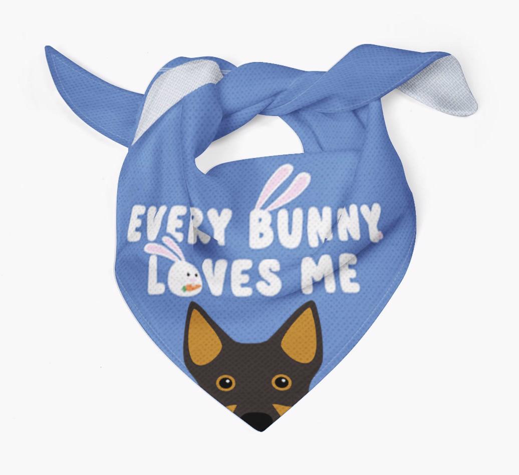 Every Bunny Loves Me: Personalized {breedFullName} Bandana