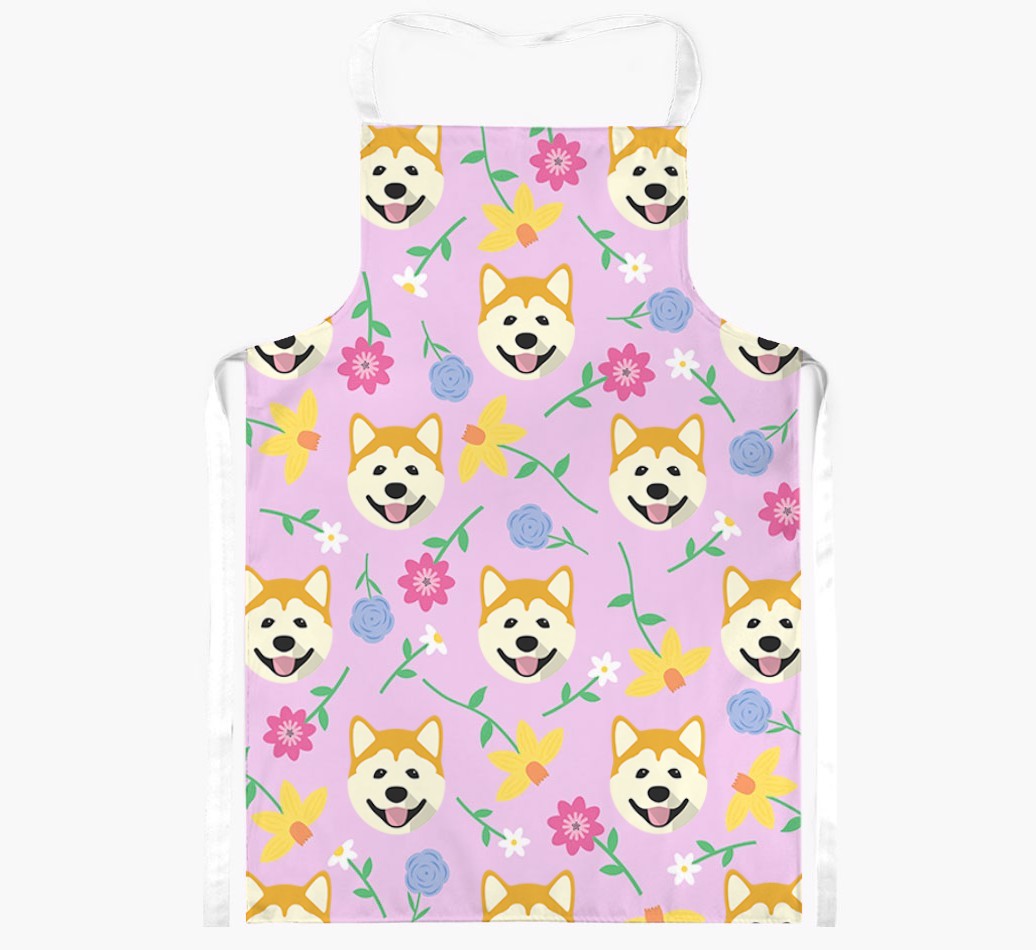 Floral Pattern: Personalised {breedFullName} Apron 