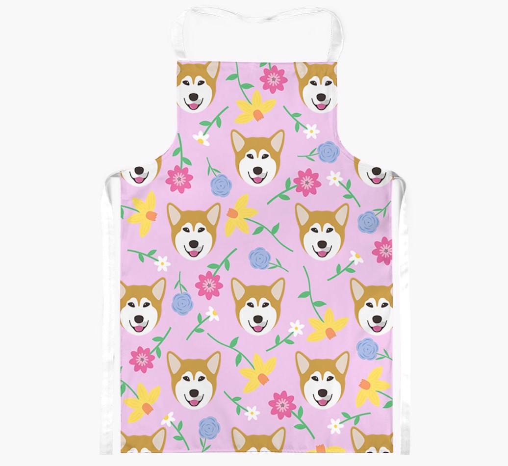 Floral Pattern: Personalised {breedFullName} Apron 