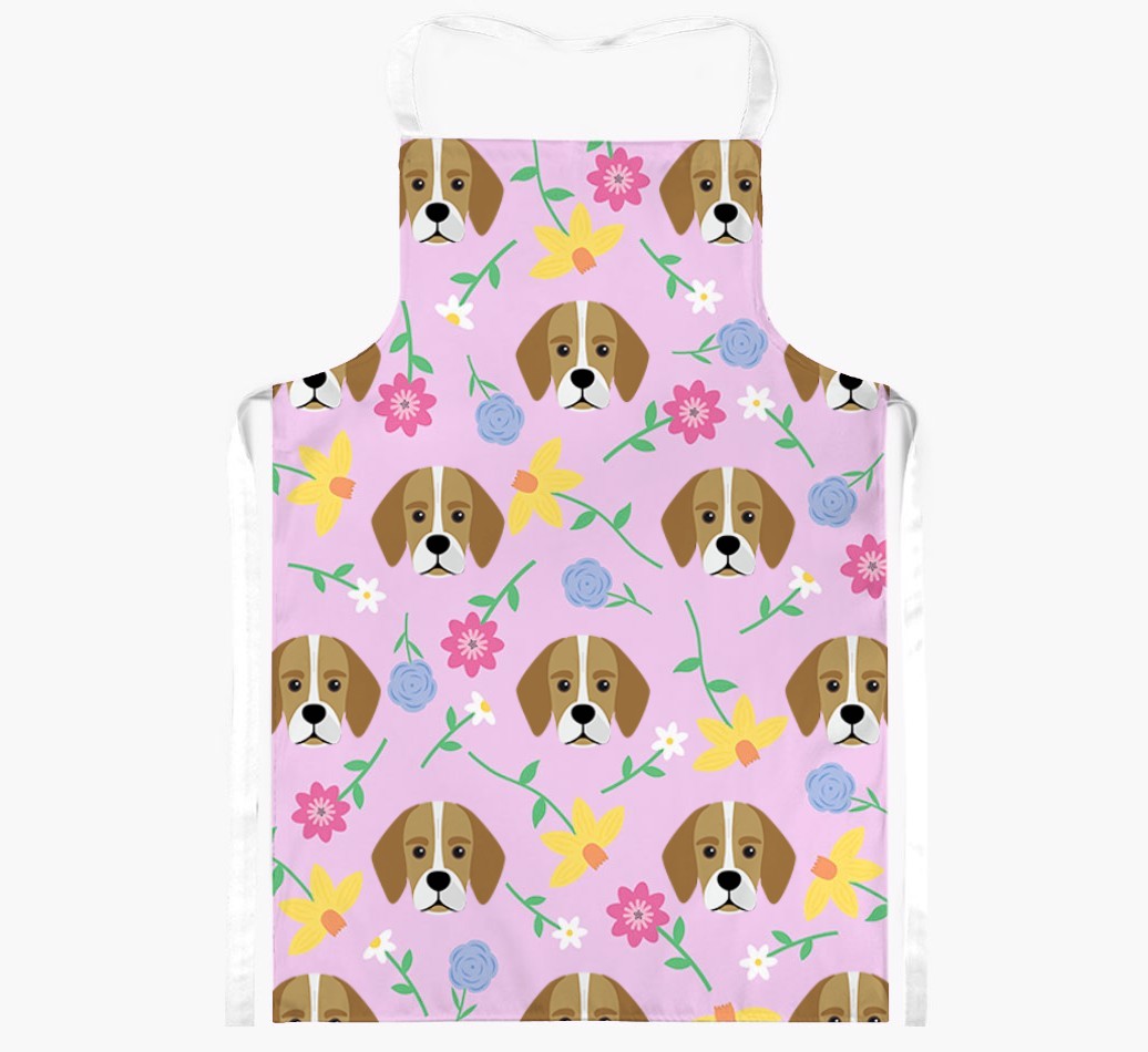 Floral Pattern: Personalised {breedFullName} Apron 