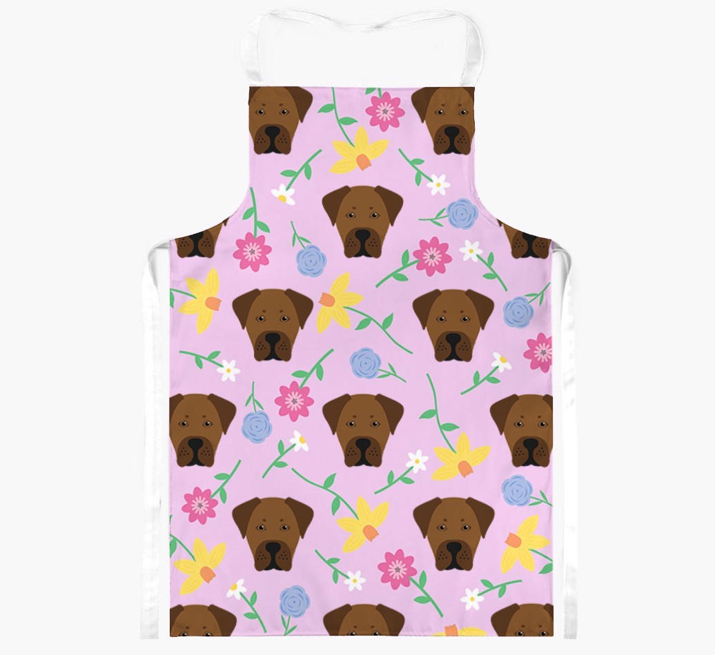 Floral Pattern: Personalised {breedFullName} Apron 