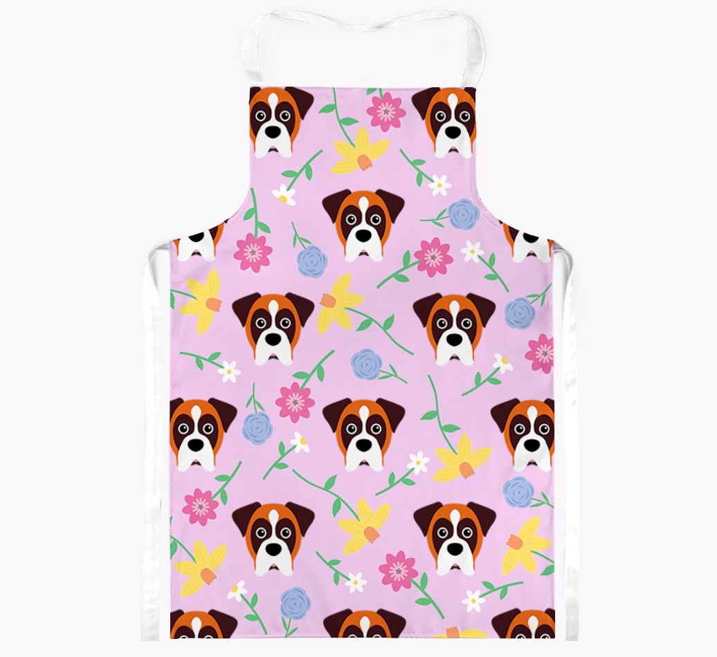 Floral Pattern: Personalised {breedFullName} Apron 