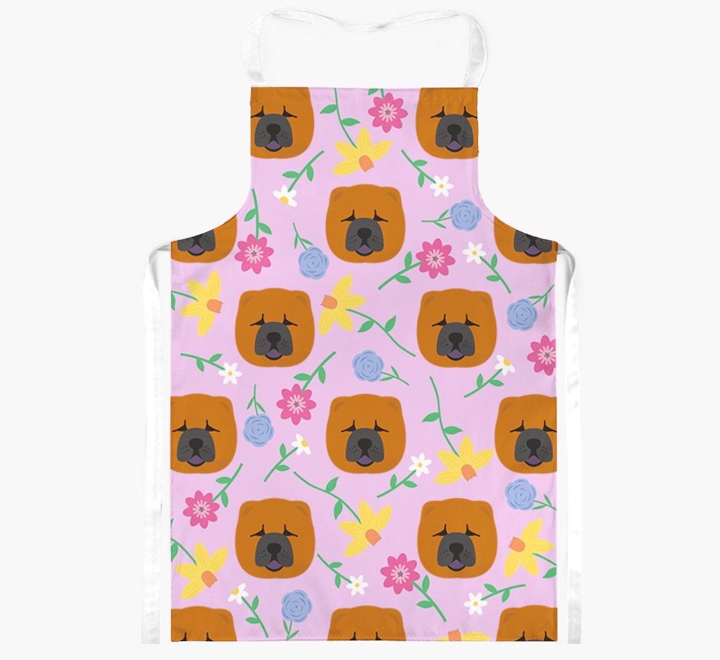 Floral Pattern: Personalised {breedFullName} Apron 