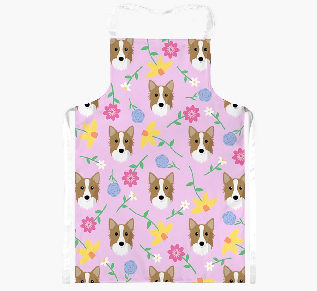 Floral Pattern: Personalised {breedFullName} Apron 