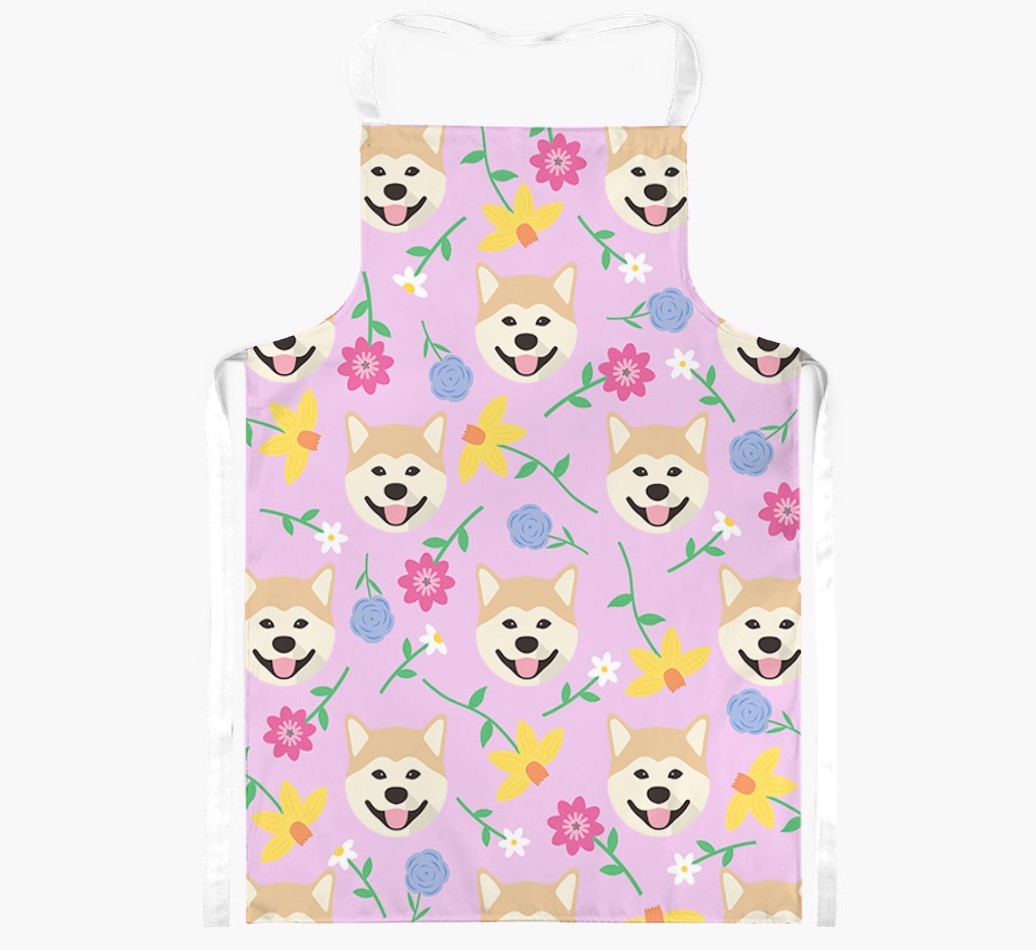 Floral Pattern: Personalised {breedFullName} Apron 