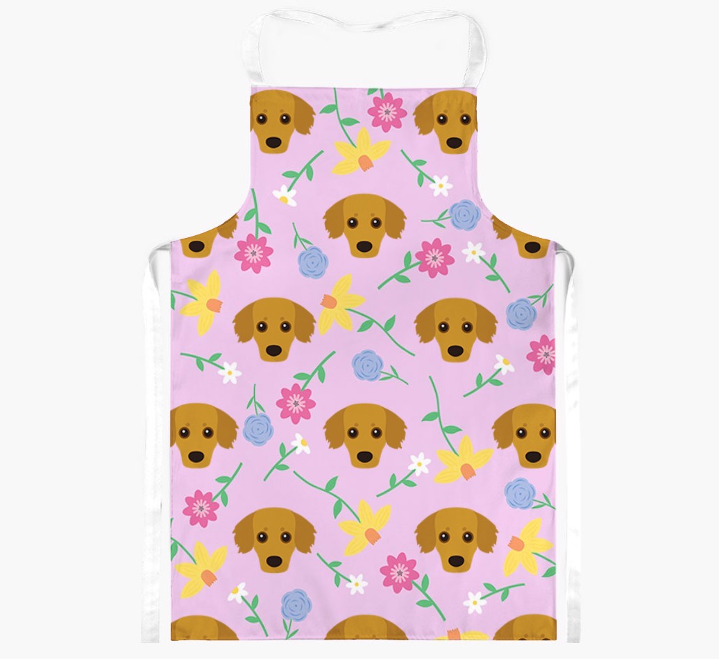 Floral Pattern: Personalised {breedFullName} Apron 