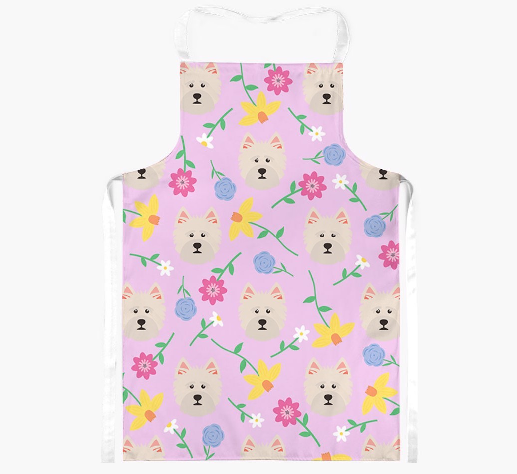 Floral Pattern: Personalised {breedFullName} Apron 