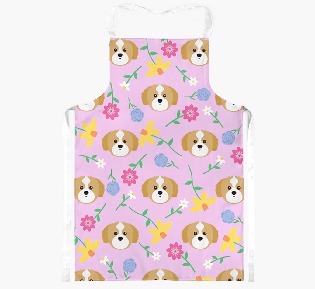 Floral Pattern: Personalised {breedFullName} Apron 