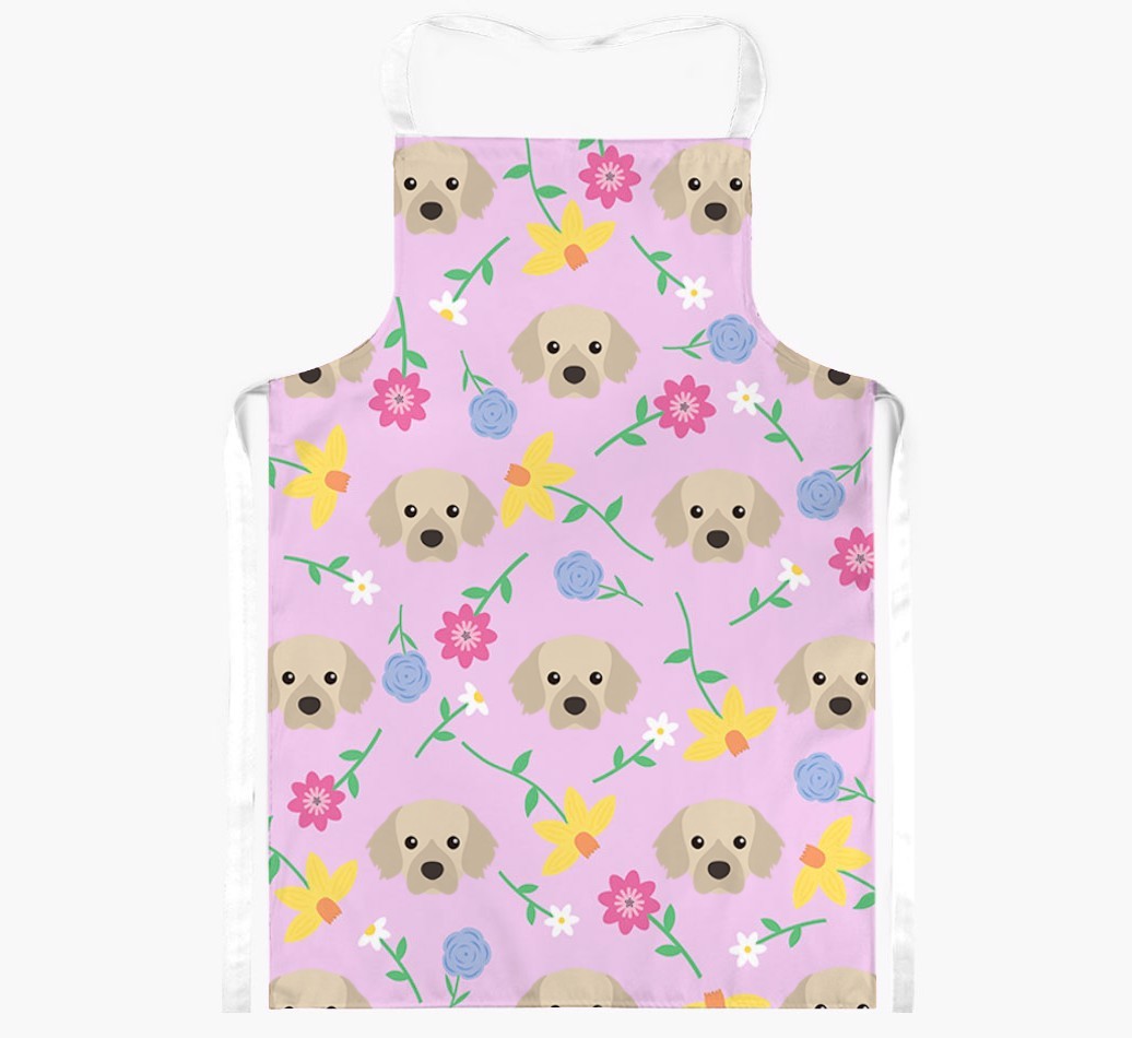 Floral Pattern: Personalised {breedFullName} Apron 
