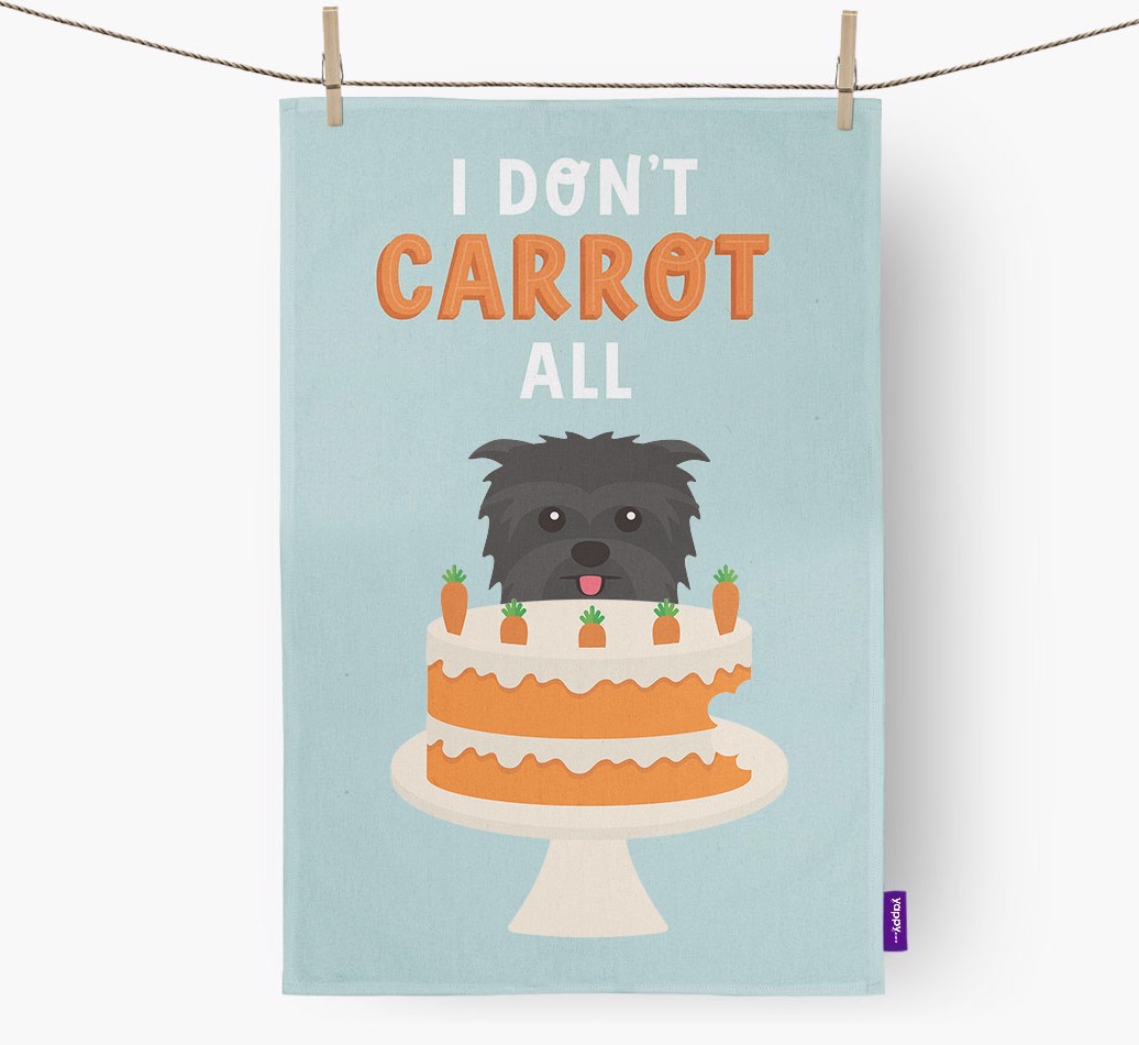I Don't Carrot All: Personalised {breedFullName} Tea Towel