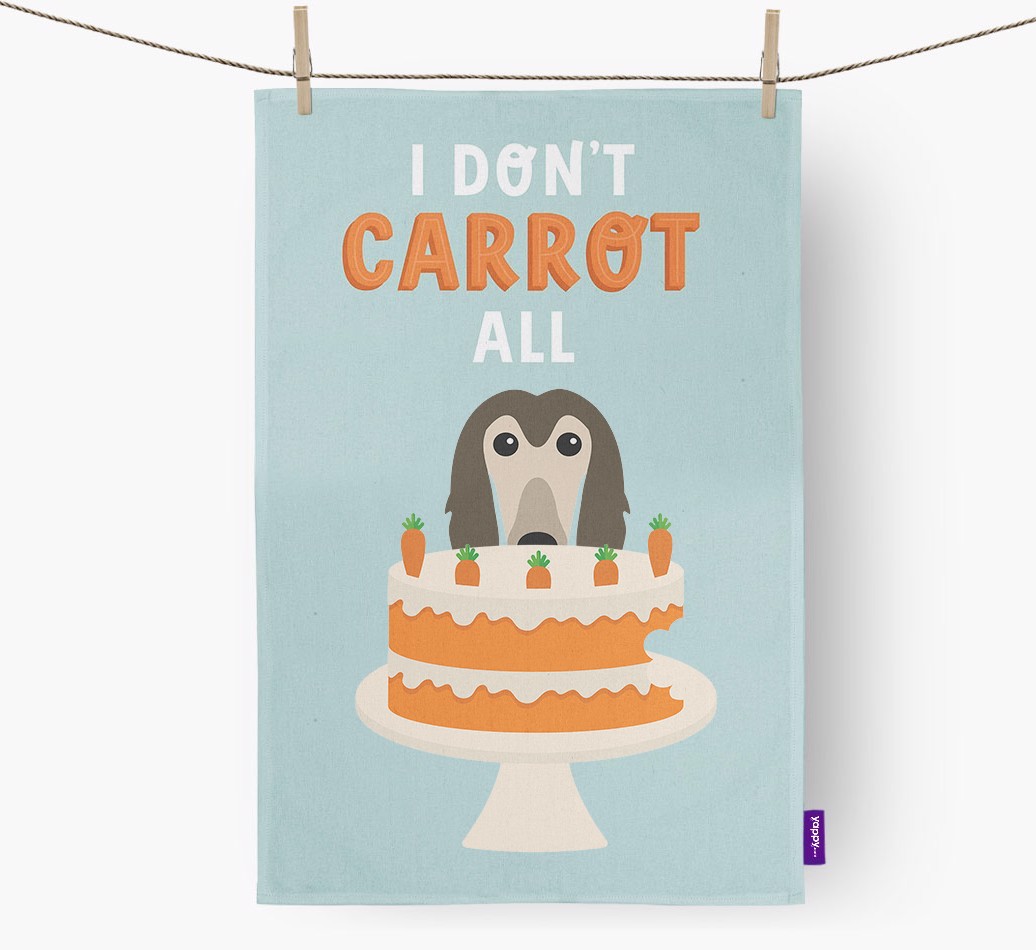 I Don't Carrot All: Personalised {breedFullName} Tea Towel