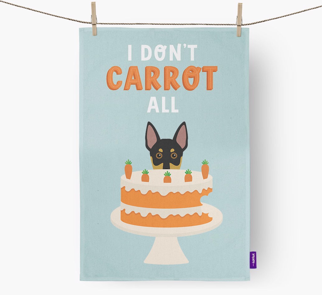 I Don't Carrot All: Personalised {breedFullName} Tea Towel