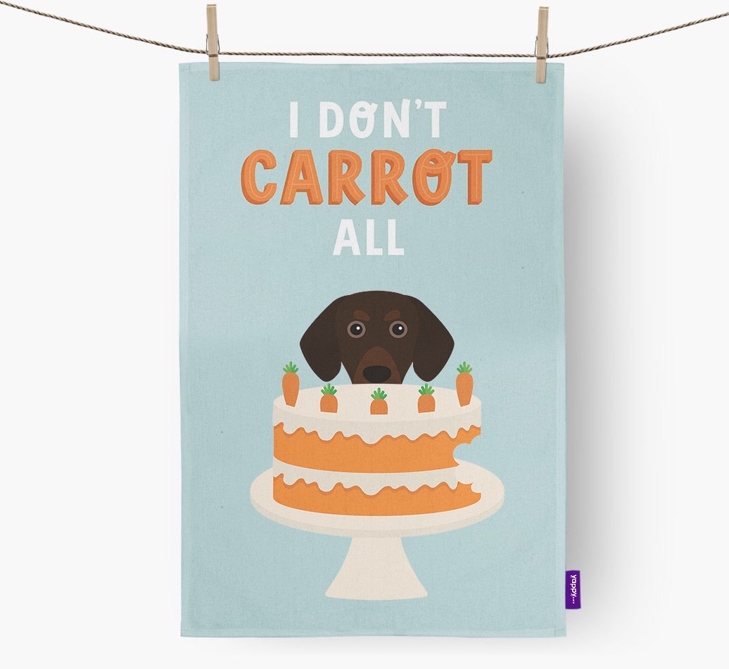 I Don't Carrot All: Personalised {breedFullName} Tea Towel