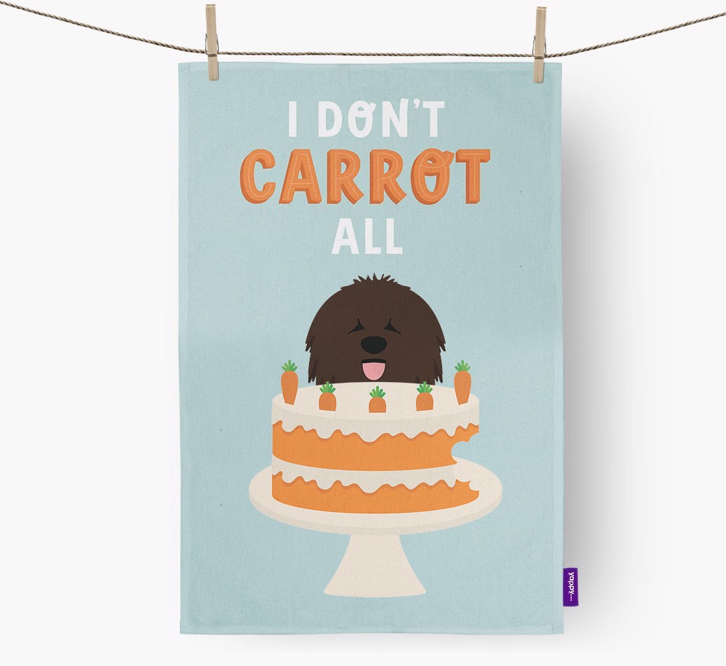 I Don't Carrot All: Personalised {breedFullName} Tea Towel