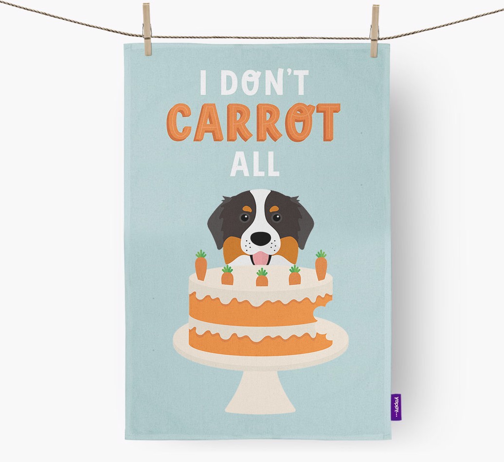 I Don't Carrot All: Personalised {breedFullName} Tea Towel
