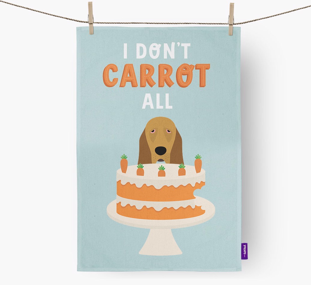 I Don't Carrot All: Personalised {breedFullName} Tea Towel